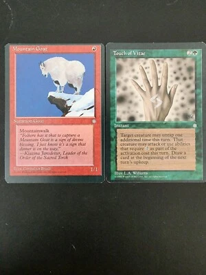MTG Mountain Goat Touch of Vitae ⭐MISCUT LOW HIGH⭐ Ice Age ⭐NM 8 HQ PICS!⭐ Magic - Image 1 of 4