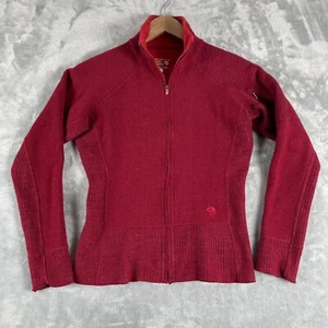 MOUNTAIN HARDWEAR Full Zip Sweater Jacket, Women's S, Wool Blend Red Outdoor - Picture 1 of 8