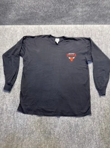 Camicia Vintage Chicago Bulls Uomo Extra Large Nera Originale Magic Johnson LS Logo - Foto 1 di 9