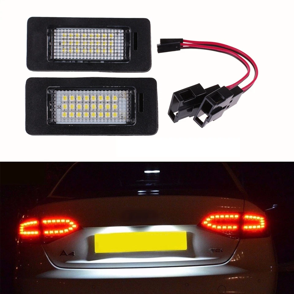 2 luci targa LED per Audi A4 berlina S4 B8 A5 S5 TT Q5 VW Passat - Immagine 1 di 4