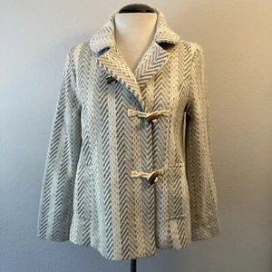 Tulle Gray Winter White Printed Toggle Peacoat S - Picture 1 of 12