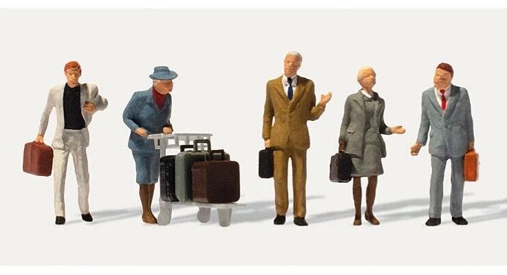 NEW 2024 ! HO Merten Figures # 212536 : Passengers on the Railroad Platform - Image 1 of 1