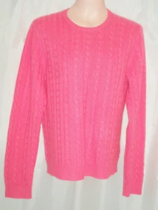 Lauren RALPH LAUREN Sz XL 100% CASHMERE Cable Knit SWEATER Crew Neck HONG KONG - Picture 1 of 5