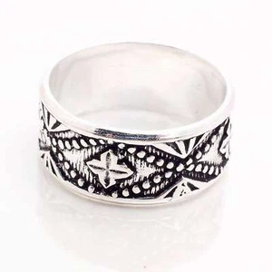 Argento 925 Placcato Fatto A Mano Gioielli Per Lei Anello Taglia 6 R-14162 - Foto 1 di 3