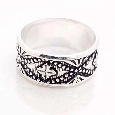 Argento 925 Placcato Fatto A Mano Gioielli Per Lei Anello Taglia 6 R-14162 - Immagine 1 di 3