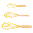 3-Piece Silicone Whisk Set for Kitchen Mixing and Beating-DI