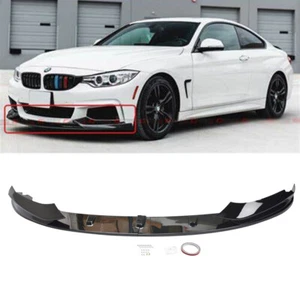 Performance Front Lip Splitter Kit For 14-20 BMW F32 F33 F36 M Sport Gloss Black - Picture 1 of 10