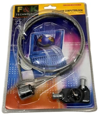 Notebook ComputerLock - Lucchetto per PC Portatile CON 2 CHIAVI F&K TECHNOLOGY - Immagine 1 di 3