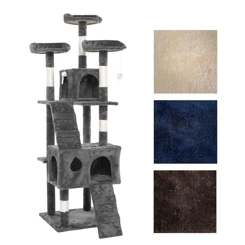 Kratzbaum Katzenbaum Katzenkratzbaum Kletterbaum Spielbaum für Katzen 170 cm XXL - Bild 1 von 4