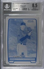 2012 Bowman Draft Chrome Picks Printing Plate Cyan 1/1 Kyle Zimmer BGS 8.5 fm0