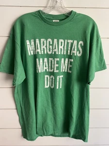 Margarita T-Shirt Drinking Shirt Funny Shirt Size Large Unisex Green Tshirt - Picture 1 of 6