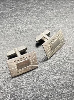 Vintage Antique Anson Marked Sterling Cufflinks Tested 9.4 Grams - Image 1 of 4