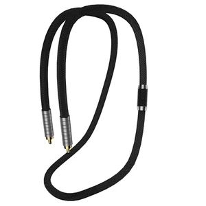 75 ohm Coaxial Hifi Audio Digital Cable 18awg Pure silver digital RCA-RCA cables - Picture 1 of 8