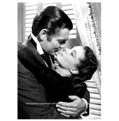 Gone With The Wind PHOTO Clark Gable Vivien Leigh Sexy Publicity Photo 5x7 1939 - Image 1 of 2
