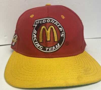 Vintage NASCAR 1995 BILL ELLIOTT Hat Pit Cap McDonald's Racing Snapback #94 Race - Image 1 of 4
