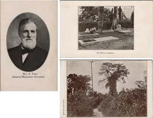 Lote de 3 postales de la Iglesia Metodista Wesleyana E. Teter y Christian Mission de la década de 1960 - Imagen 1 de 7