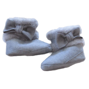 Girls Pull On Winter Ankle Snow Boots Size Infant Gray Shoes 