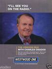 2004 Print Ad of Westwood One Radio The Osgood File with Charles Osgood