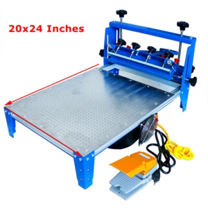 20" x 24" Micro-adjustable Screen Printer with Vacuum Pallet Foot Switch - Picture 1 of 4
