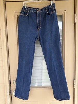 VTG Gitano Jeans Straight Wide Leg Orange Stitching Size 18 “ALTERED WAIST READ” - Image 1 of 4