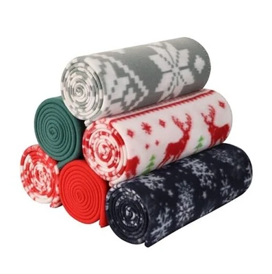 Mantas de vellón a granel mantas de vellón para Navidad al por mayor surtidas #10 Foto 1 de 4