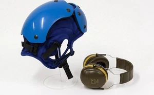 Casque d'équipage FR MK7 bleu Flight Deck Royal Navy avec protège-oreilles - Taille 3 - Photo 1/1