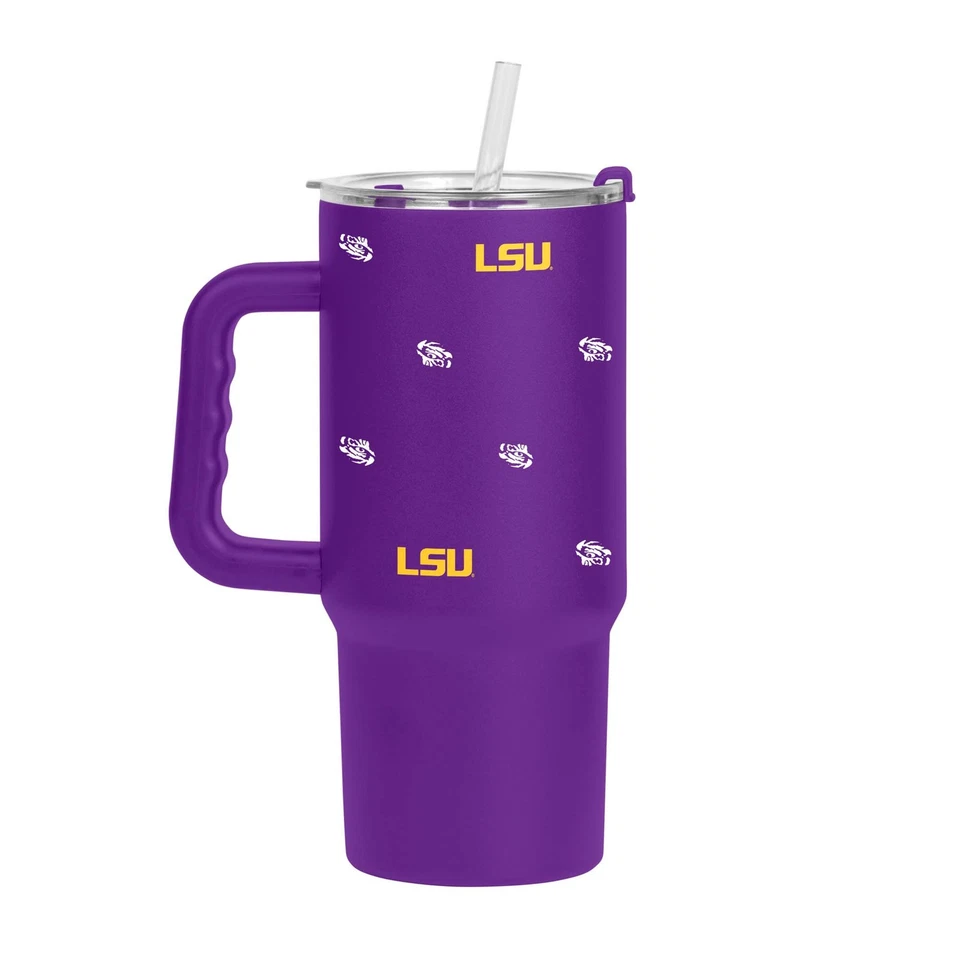 LSU Tigers 24oz. Step and Repeat Powder Coat Tumbler - Image 1 of 1