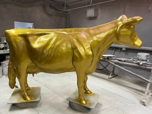 Holstein Friesian Kuh lebensgroß 3D😉 UV Beständig Deko Cows Skulptur Tierfigur - Picture 1 of 14