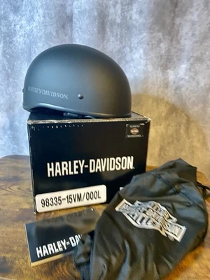Medio casco Harley-Davidson® talla L Overdrive bajo perfil negro mate 98335-15VM Foto 1 de 4