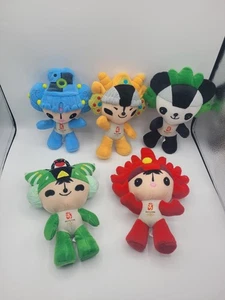 2008 Beijing Summer Olympics 9” Plush Mascot Complete Set of 5 - Picture 1 of 10