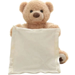 Peek A Boo Teddy Bear Plush Interactive Soft Toy Doll Kids For Gift - Picture 1 of 14
