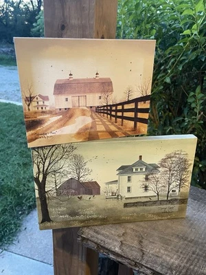 2 Country prints stretched canvas by Billy Jacobs farmhouse decor 11x6.5 &8x6 - Image 1 of 4