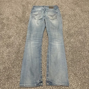 BKE Jake Bootleg Größe 32L Herren helle Waschung Denim blau Jeans 33" Schrittlänge - Bild 1 von 10