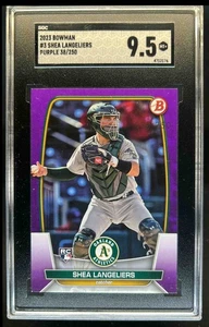 2023 Bowman Shea Langeliers RC Purple Rookie #38/250 Athletics SGC 9.5 - Picture 1 of 2
