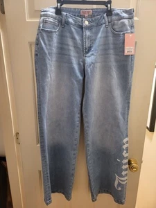 ๐Juicy Couture Low Rise Abbot Side Seam Logo Denim Jeans (Size 13/31)๐ - Picture 1 of 3