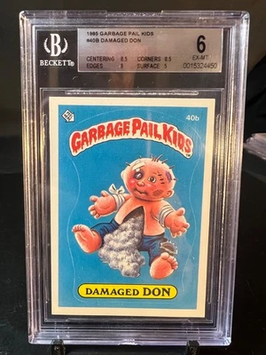 1985 Garbage Pail Kids Damaged Don Stickers #40b Beckett 6 - Image 1 of 2