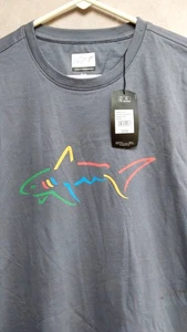 Camiseta Greg Norman Tiburón Para Hombre Gris Mediano con Etiquetas Para Hombre Papá Golf - Imagen 1 de 6