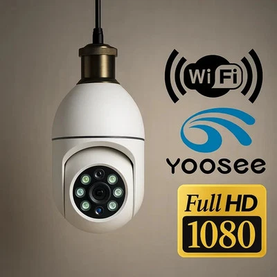 Telecamera  a Forma Lampadina  per  Esterni  e Interni  CAM ZOOM APP YOOSEE 2025 - Immagine 1 di 4