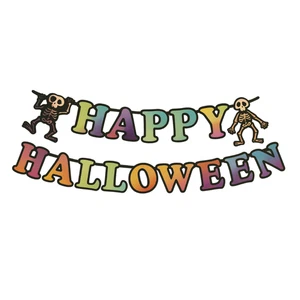 Halloween Hanging DecorationBanner, Halloween Garland Spooky Party Decoration - Picture 1 of 2