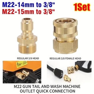 1Set For M22 High Pressure Washer Hose Coupler Water Outlet Set - Picture 1 of 14