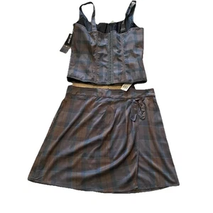 Hot Topic Outlander Tartan Schnürkorsett & Minirock Plus Größe 2X Neu mit Etikett Kostüm - Bild 1 von 10