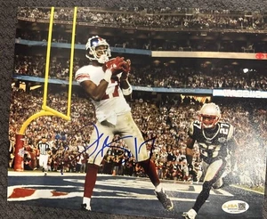 Foto 8x10 firmada por Burress de Plaxico certificada por la JSA  - Imagen 1 de 2