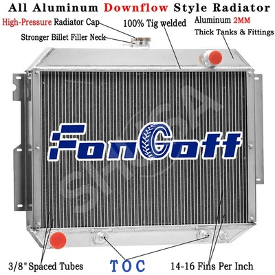 4 ROW RADIATOR for 1966-1970 Dodge Monaco/Polara/Chrysler 300/Plymouth Fury 7.2L - Image 1 of 4