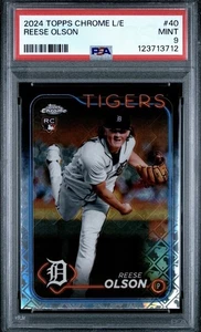 Reese Olson 2024 Topps Chrome Logofractor Rookie PSA 9 COMO NUEVO - Imagen 1 de 2