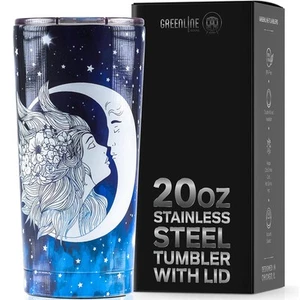 Zodiac Insulated Coffee Tumbler - Virgo 20 oz Metal Drink Cup With Slide Top ... - Picture 1 of 7