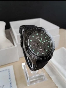 Seiko Prospex Speedtimer SBDL105 Black Analog Watch Near Mint Condition - Picture 1 of 12