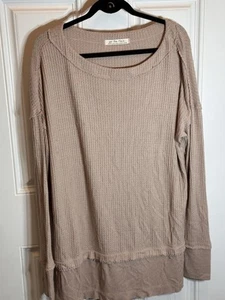 Free People Damen We the Free North Shore Med Thermo Waffel Strick Tunika - Bild 1 von 8