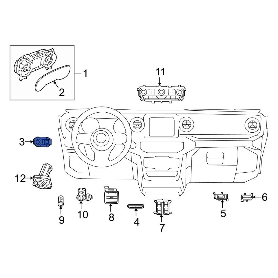 For Jeep Gladiator 2020-2022 Jeep 68146602AB Headlight Switch - Изображение 1 из 1
