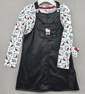 NEW Hello Kitty Faux Leather Dress & Top Shirt Jumper Size 6X - Picture 1 of 10