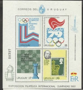 URUGUAY CHESS OLYMPICS Yv#Bl.31/2 MNH - Imagen 1 de 2